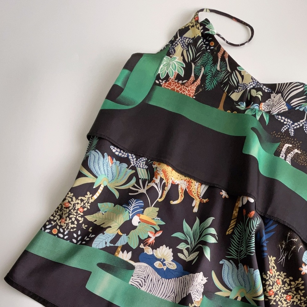 NEW Spaghetti Strap Tank Top Camisole Safari Print - Picture 11 of 11
